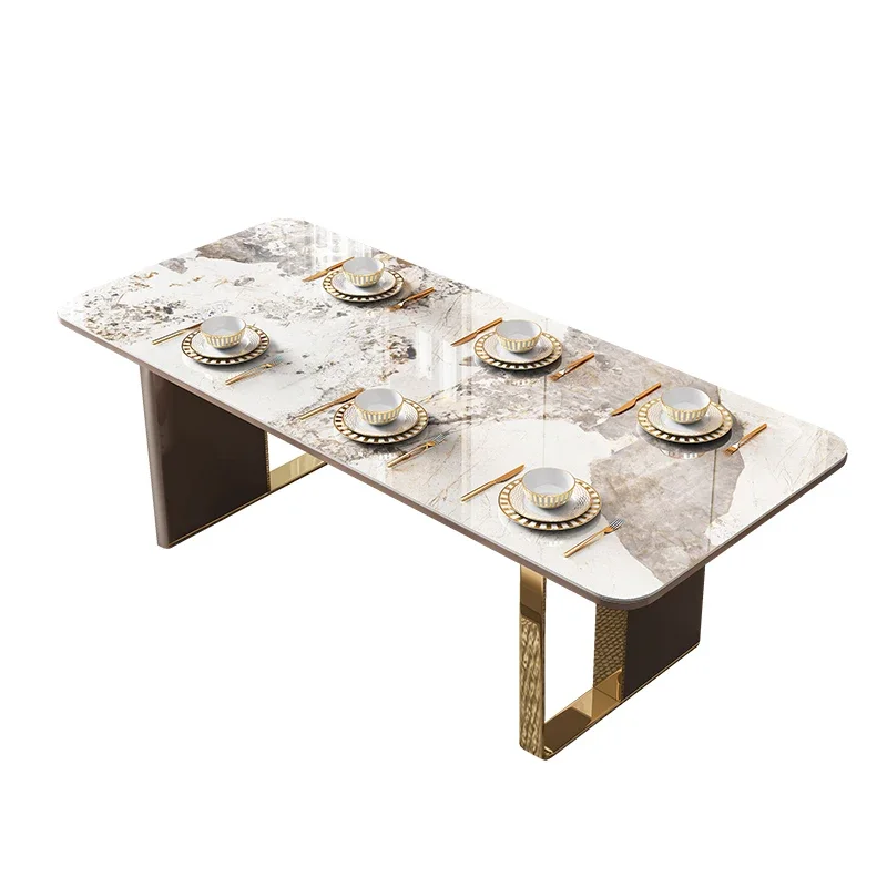 Light extravagance, bright rock plate, table and chair combination, modern simple and creative Pandora table