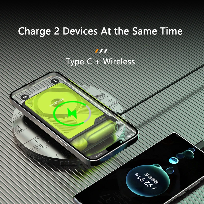 10000mAh Magsafe パワーバンク 磁気ワイヤレス 22.5W 急速充電器 iPhone 17 16 Samsung Huawei Xiaomi対応 LEDライト付き