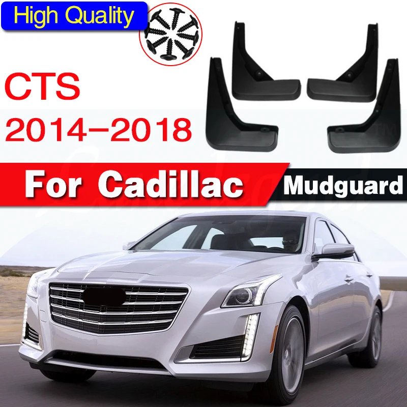 4pcs/set Car Front Rear Mud Flaps For Cadillac CTS 2014-2018 Mudflaps Splash Guards Mud Flap Mudguards Fender 2015 2016 2017