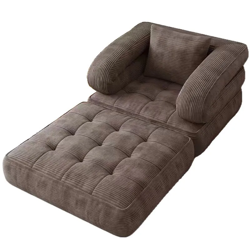 Compressed lazy sofa fabric foldable minimalist modern small apartment reclining and sleeping dual-purpose sofa bed
