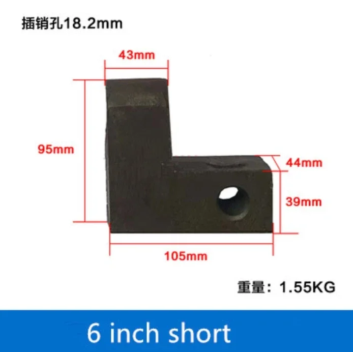 Oil pressure Hydraulic vise accessories 6/8inch L-shaped right angle seat L-shaped right angle nut Hydraulic pressure