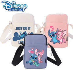 Disney Lilo&stitch Portable Shoulder Bags Women Mobile Phone Bags Mini Female Messenger Purse Lady Female Square CrossBody Bag