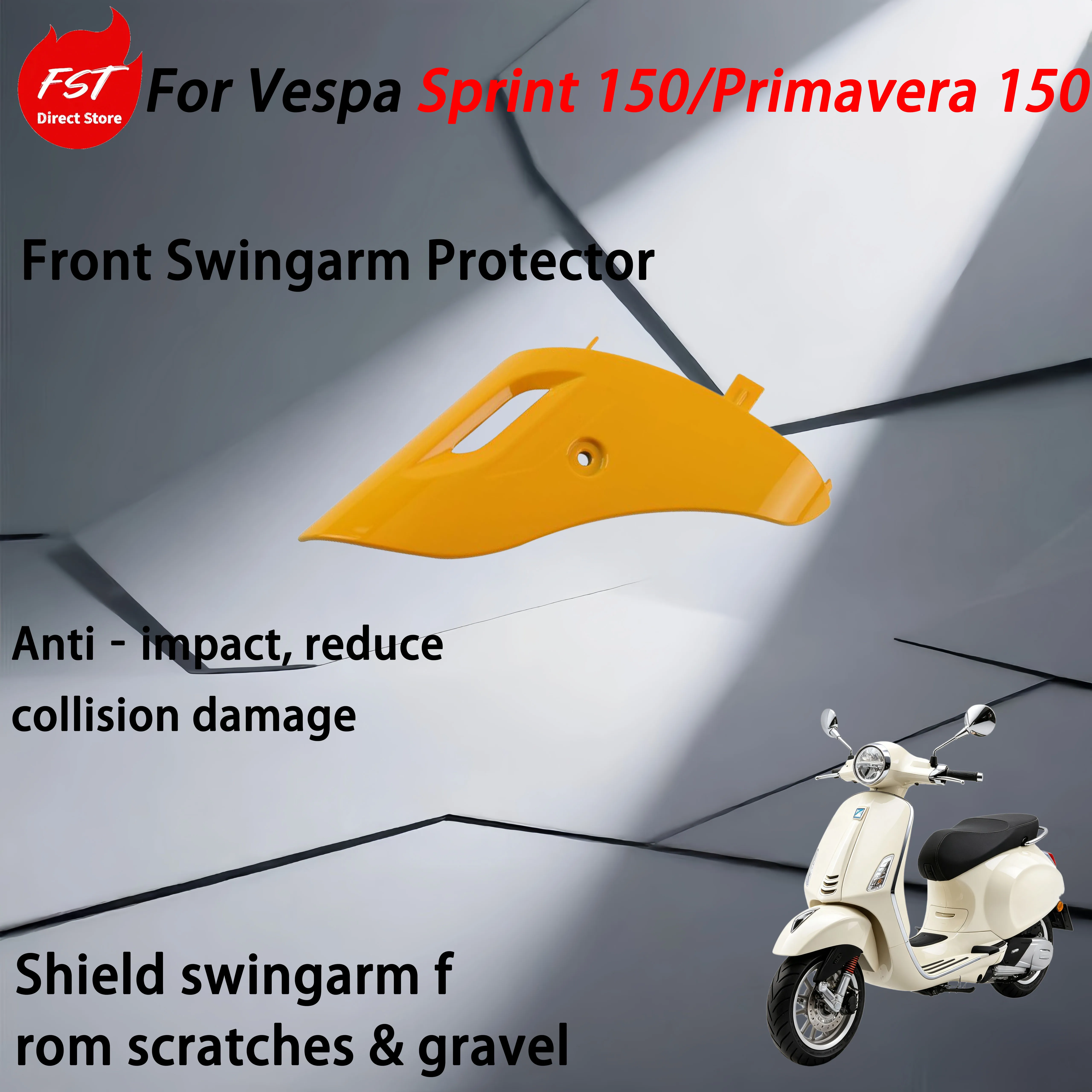 For Vespa Sprint 150/Primavera 150 modification accessories - front swingarm guard, swingarm side cover decorative panel