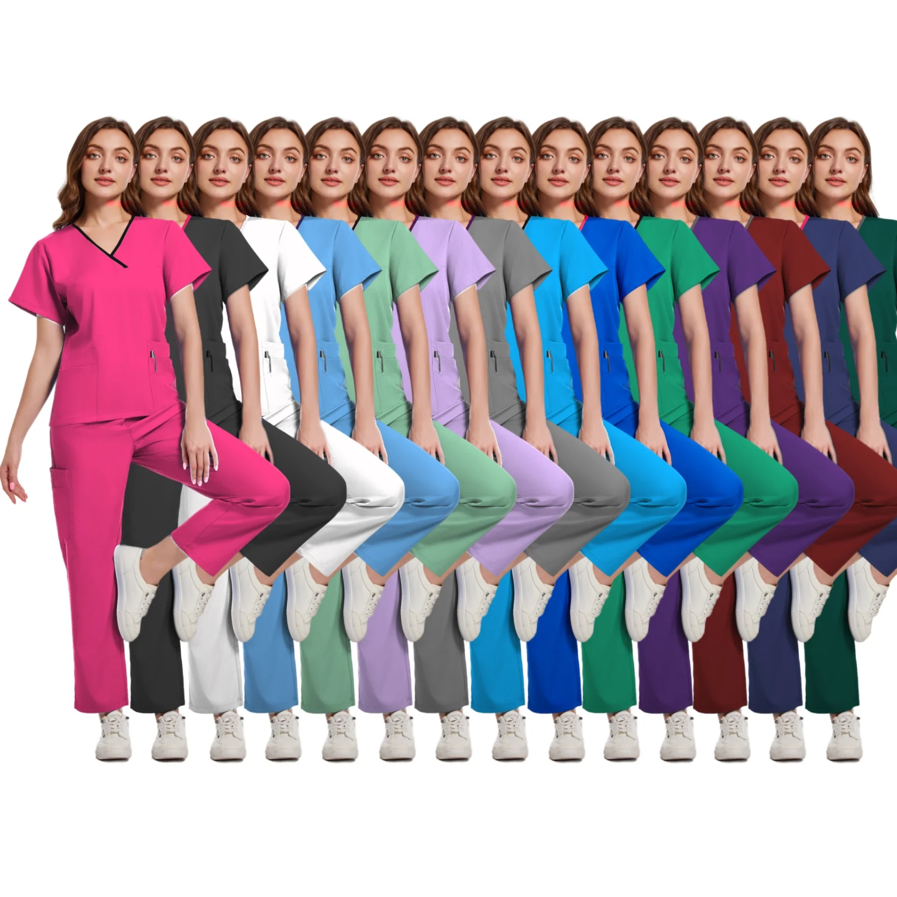 

Nurse Uniform Woman Hospital Doctor Women's Medical Sweatshirt Nursing Pants Workshop Uniforms Beauty SPA Work Clothes New