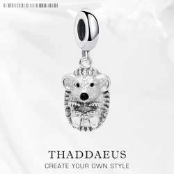 Hot Fashion Jewelry Cute Hedgehog Pendant Charm Sweater 925 Sterling Silver Gift For Women Men