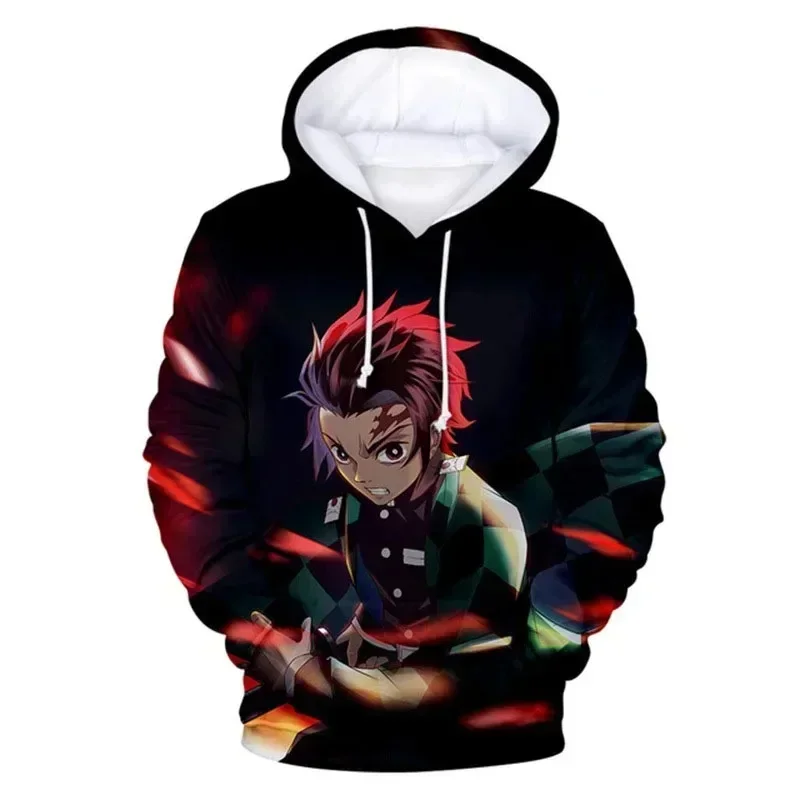 Hot Sale Demon Slayer Trend Pullover 3D Printed Sweatshirt Cosplay Anime Peripheral Comfortable Men's Sweatshirt Loose plus size