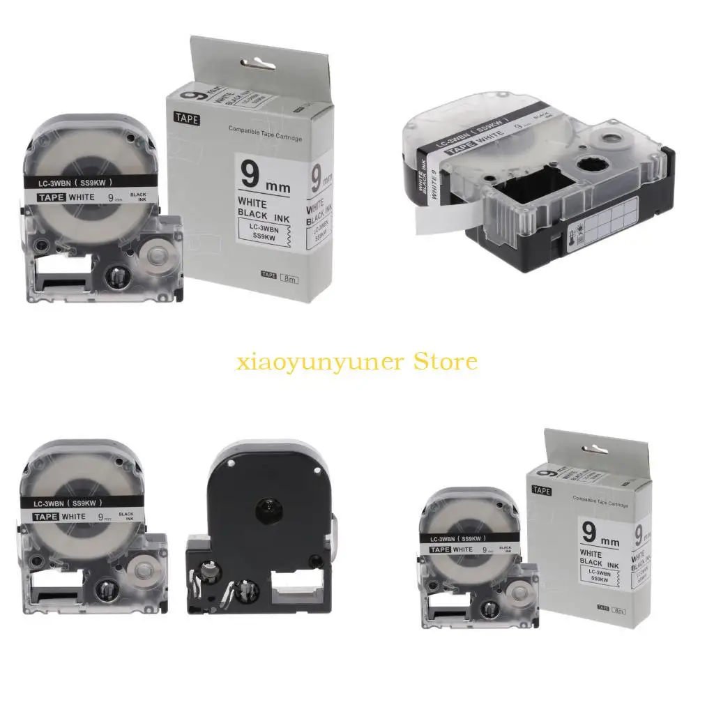 P9JB Label Maker Tape LW-300 LW-400 LW-600P LW-700 LW1000P Laminated for  Label Maker Model Label Tape Replacement