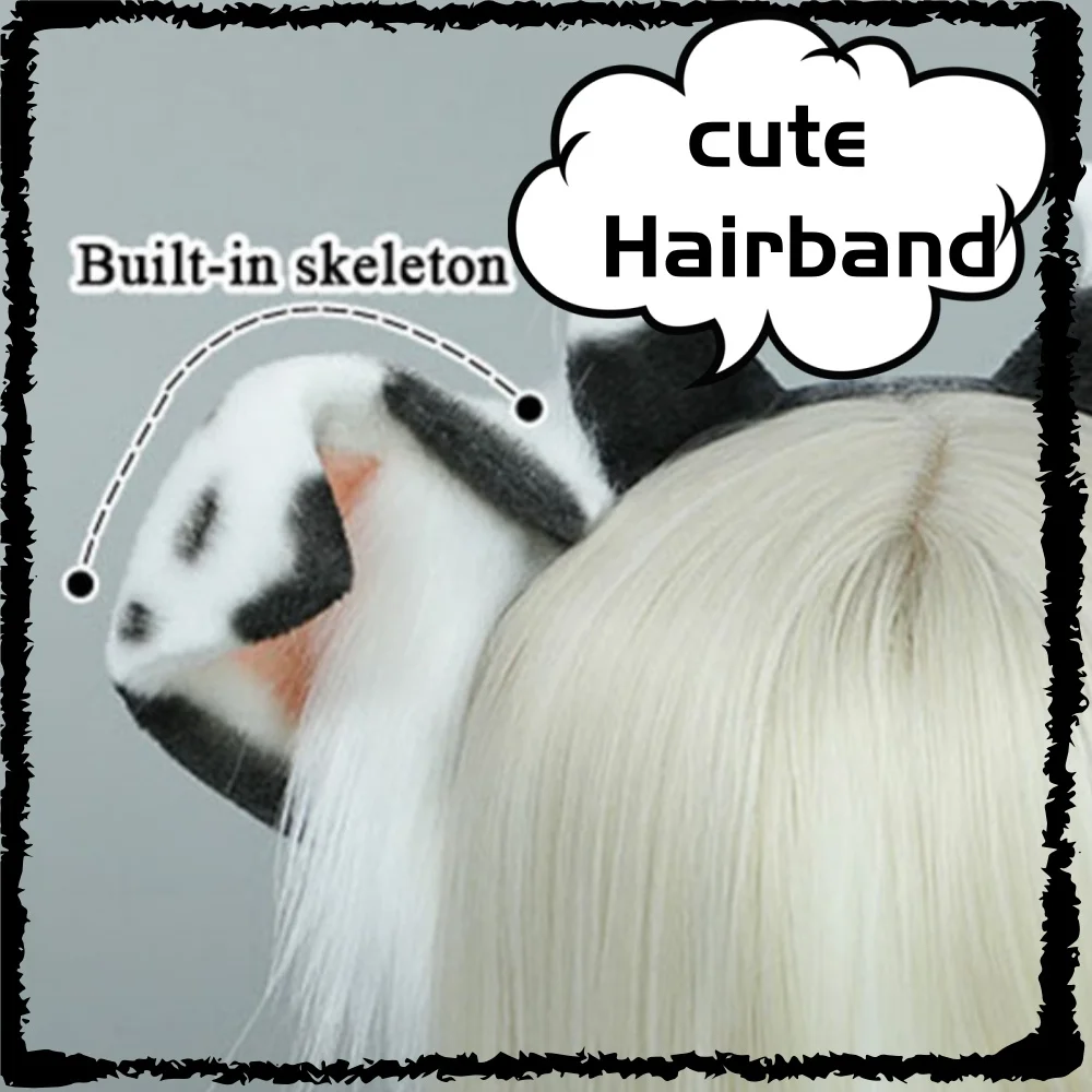

Foldable Ear Head Hoops Cartoon Cow Ears Hoops Furry Ears Headbands DIY Hair Accessories Fashion Decor Soft Cute Hair Bands