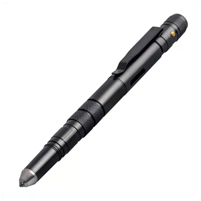 4-In-1 Outdoor Self Defense EDC Pen Tool Gift Box Opener Emergency Glass Breaker Portable Tactical Pen Flashlight Bottle