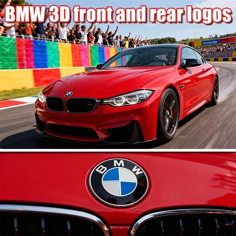 82/74mm Replacement Logo Car Hood Trunk Emblem Badge for BMW E46 E90 F30 F10 G20 3 5 Series X5 X6 50th Anniversary Valve Caps