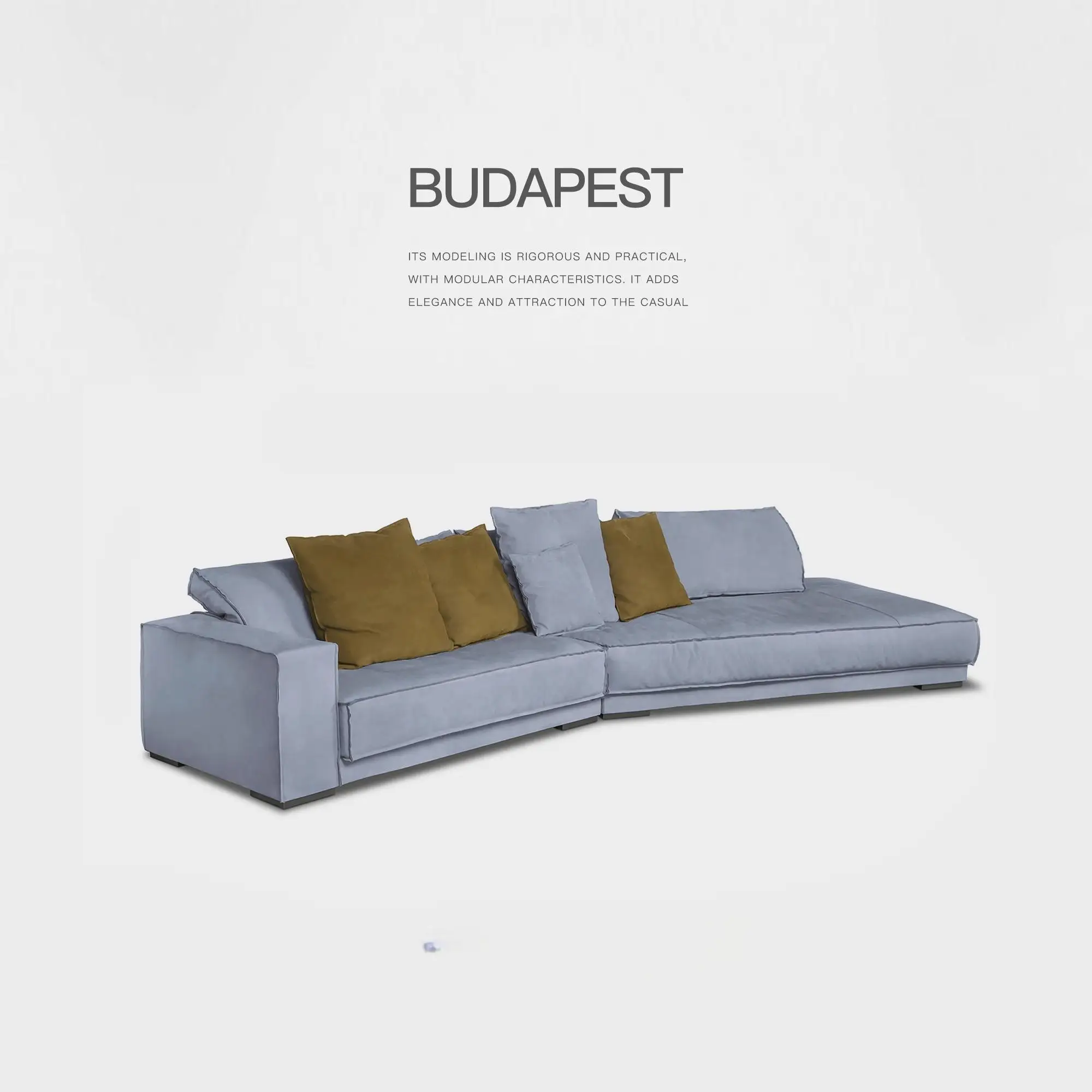 

Модульный секционный диван в современном скандинавском стиле класса люкс с изогнутой формой для гостиной, квартиры, виллы, торгового центра, отеля*