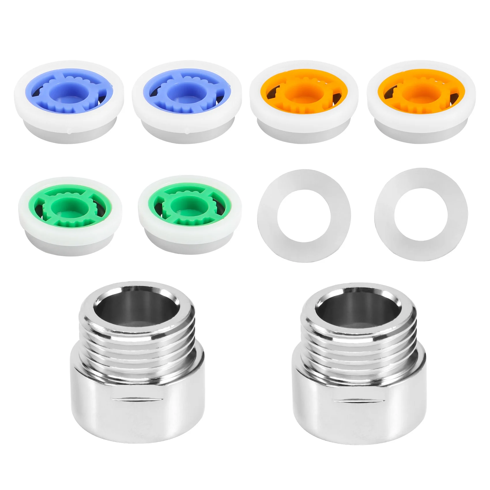 ABPQ-8 قطع من مجموعة محدد مخفض تدفق الدش، مقيد للمياه، خيط 1/2 بوصة مقاس 4، 6 و9 لتر/دقيقة لتوفير الحمام #4