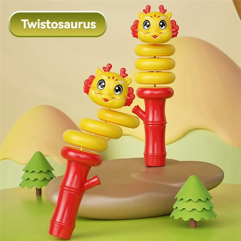 

AS96-Boxed Kids Whistle Whistle Children Cartoon Whistle For Kids Sensory Whistle For Holiday Twisted Dragon Yello