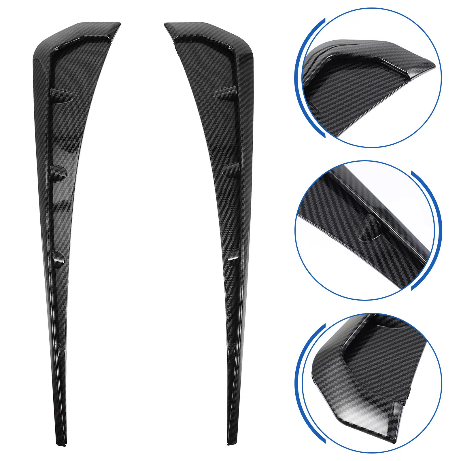 

1Pair Side Vent Spoiler Sticker Carbon Fiber Style Waterproof Sun Protection Easy Paste Remove No Residue Car Side Vent Exterior