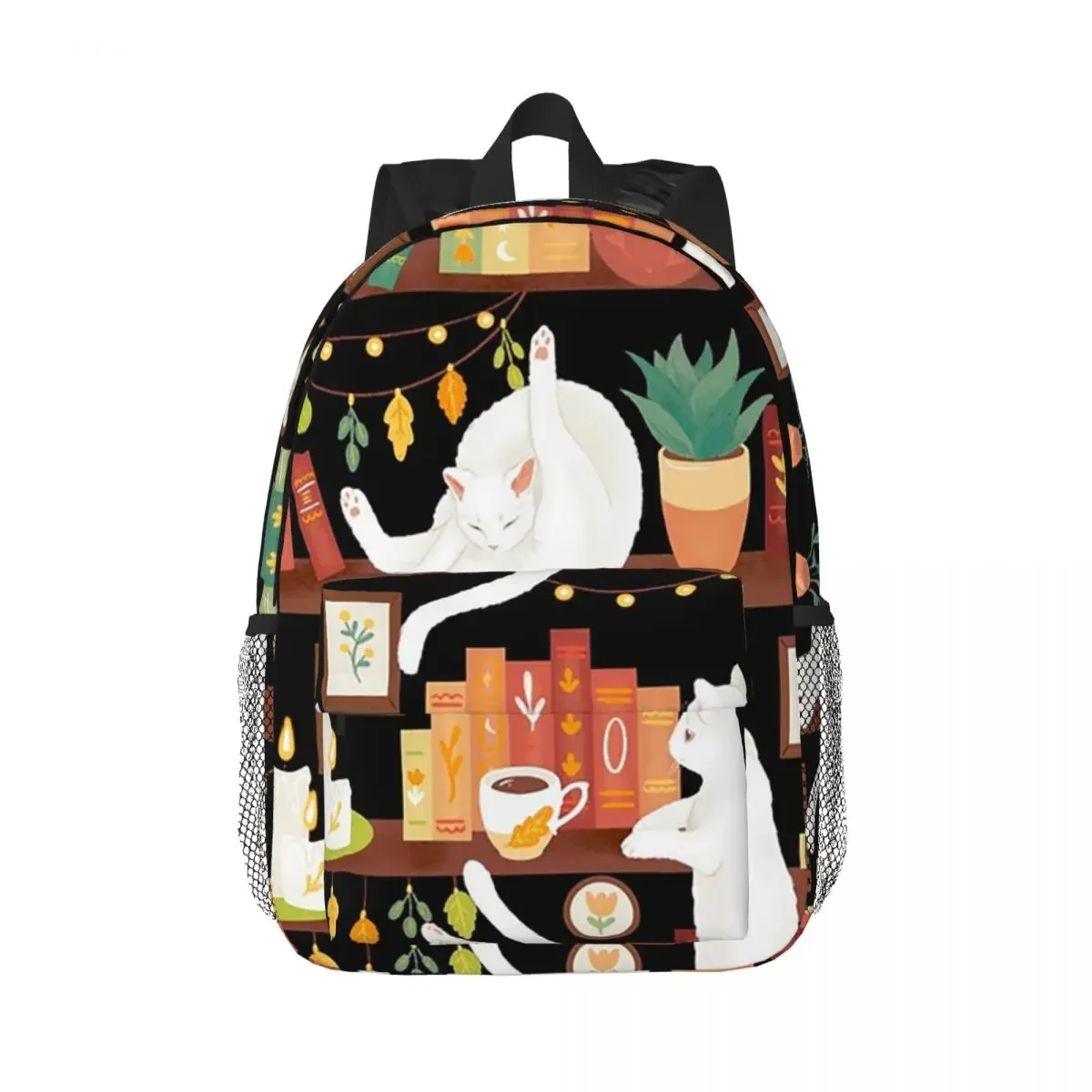

Library Cats 2020 - Night Backpacks Teenager Bookbag Fashion Children School Bags Travel Rucksack Shoulder Bag Large Capacity