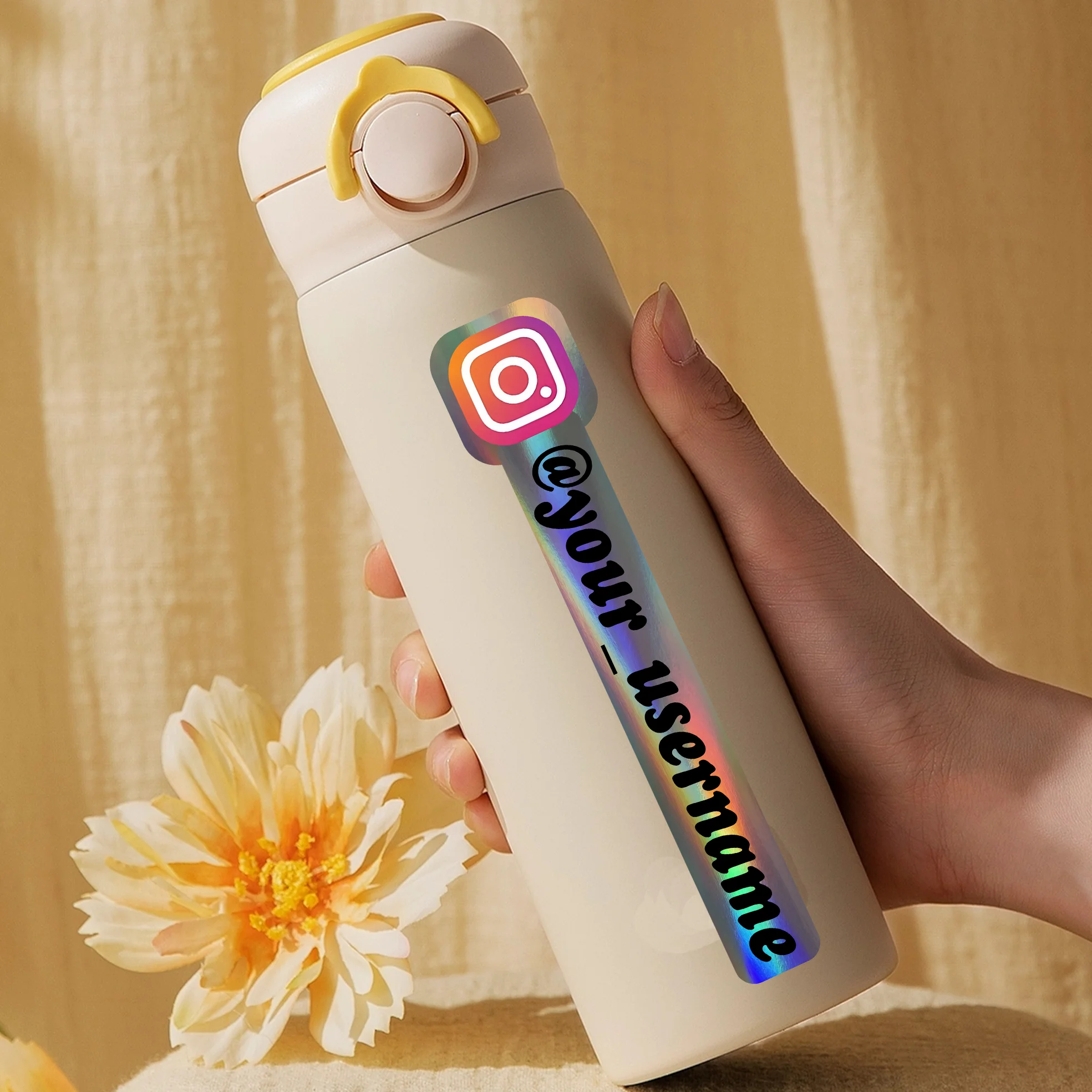 Vinyl-Aufkleber zum Selbermachen mit benutzerdefinierten Gebrauchsnamen, Instagram, TikTok, Youtube, Facebook-Aufkleber für Auto, Motorrad (Standard-Symbol 1) – Detail 6
