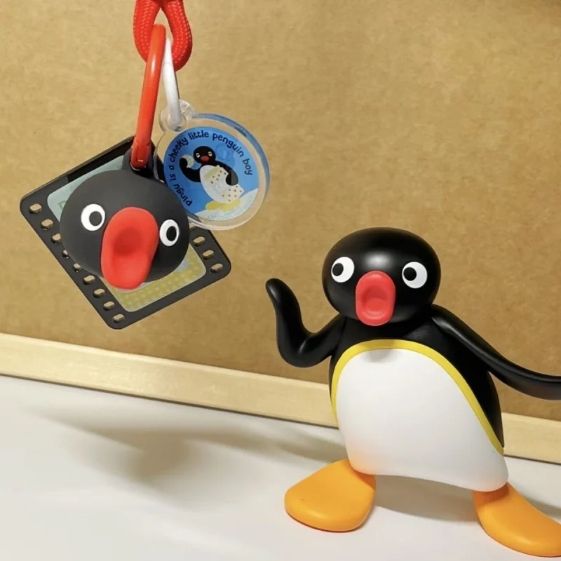 Anime Pingu Antarctic Story Keychain Cute Pinga Figure Keychain Classic Animation Rubber Keychain Backpack Decoration Pendant - view 4