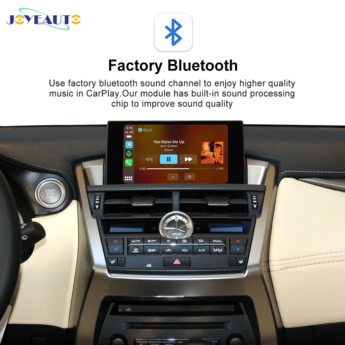 New JoyeAuto Wireless CarPlay Interface for 2014-2020 Lexus ES/NX/RX/UX with Knob Controls Wireless Android Auto Mirror-Link Box