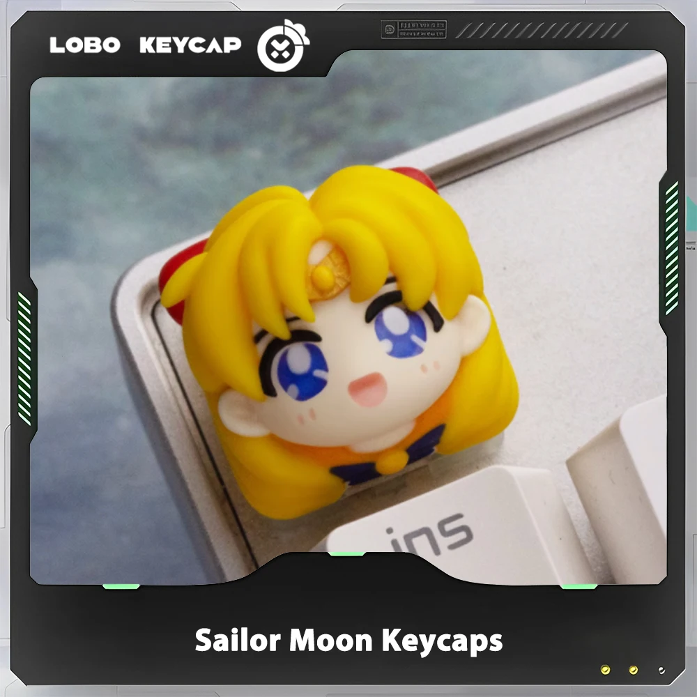 Sailor Moon Keycap hecho a mano de resina lindo Keycap Teclado mecánico Keycaps LOBO personalizado Gamer accesorios de juegos regalos