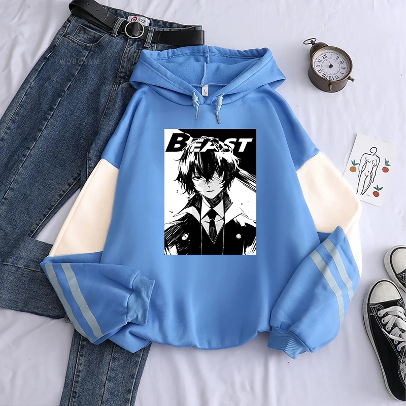 Japanese Anime Bungo Stray Dogs Men/woman Winter Plus Size Hoodies Bungou Stray Dogs Cool Osamu Dazai Manga Harajuku Sweatshirts