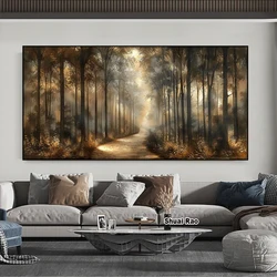 Large Golden Forest Diamond Painting New 2025 Tree Landscape Cross Stitch Kits Ful Mosaic Diamond Embroidery For Home Decor