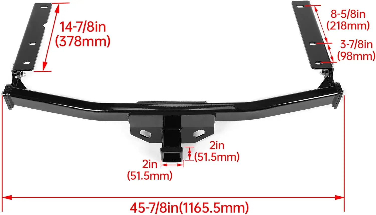 2020-2023 Toyota Highlander Towing Application, Metal, 5,000 LBS Weight Carrying Capacity Heavy Duty Trailer Hitch