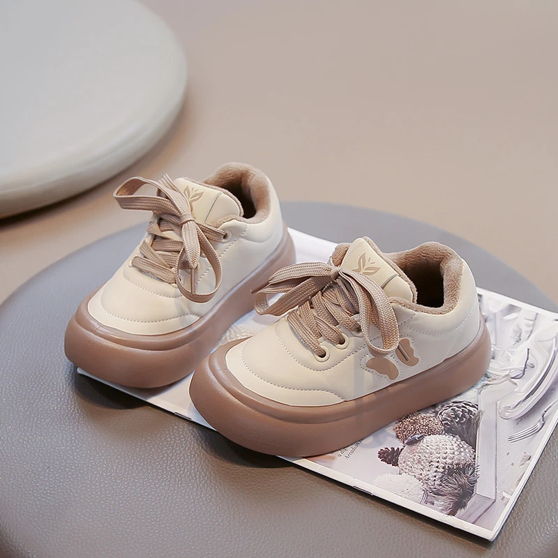 

Girls Princess Shoes Sweet Butterfly Kids Casual Shoes Soft Sole Comfortable 2025 Winter New Children Flat Shoes Korean Style