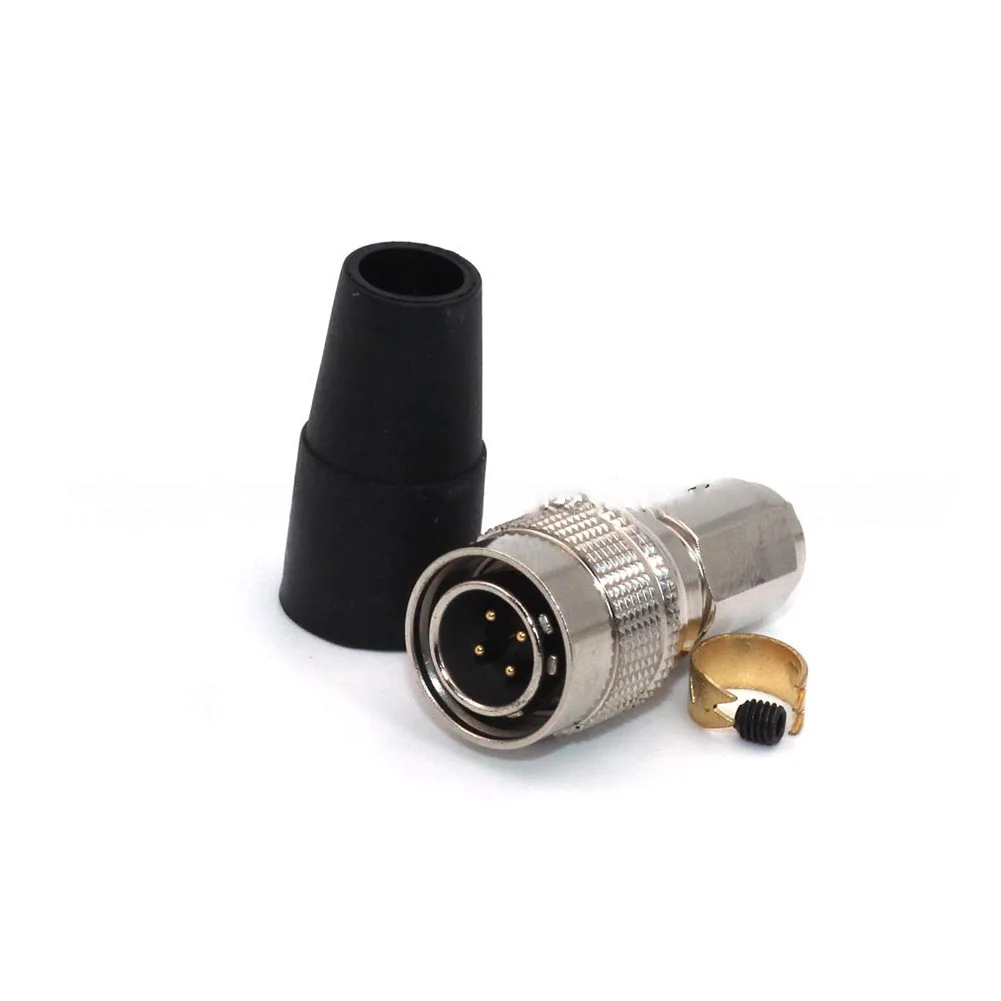 HR10A7P4P For Hirose For Industrial Camera 4Pin Male Connector Zinc Alloy Body Brass Gold Plated Contacts Rated 3A 300V DC