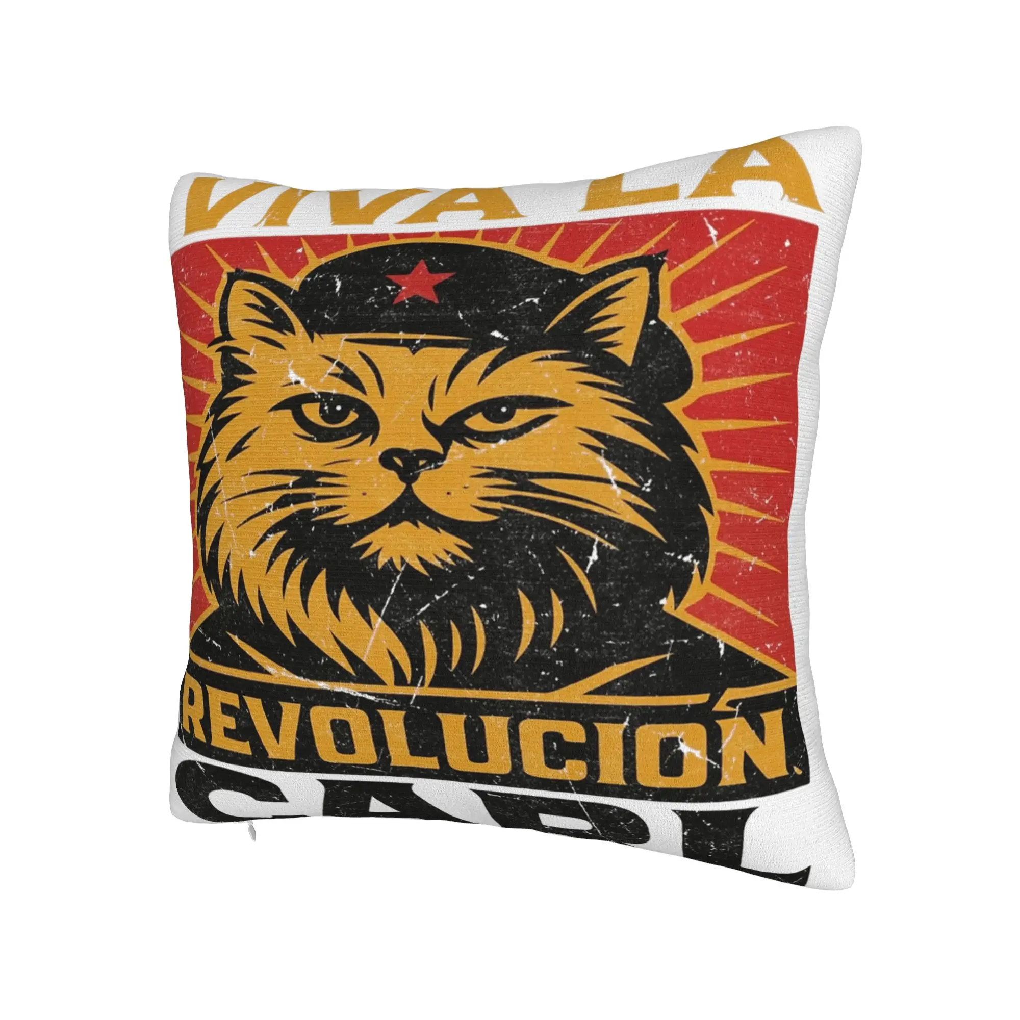 Decorative Pillow Covers Viva La Revolution Carl Cat Lover Merchandise Seat  Throw Pillow Case Cover Square Style Multi Size