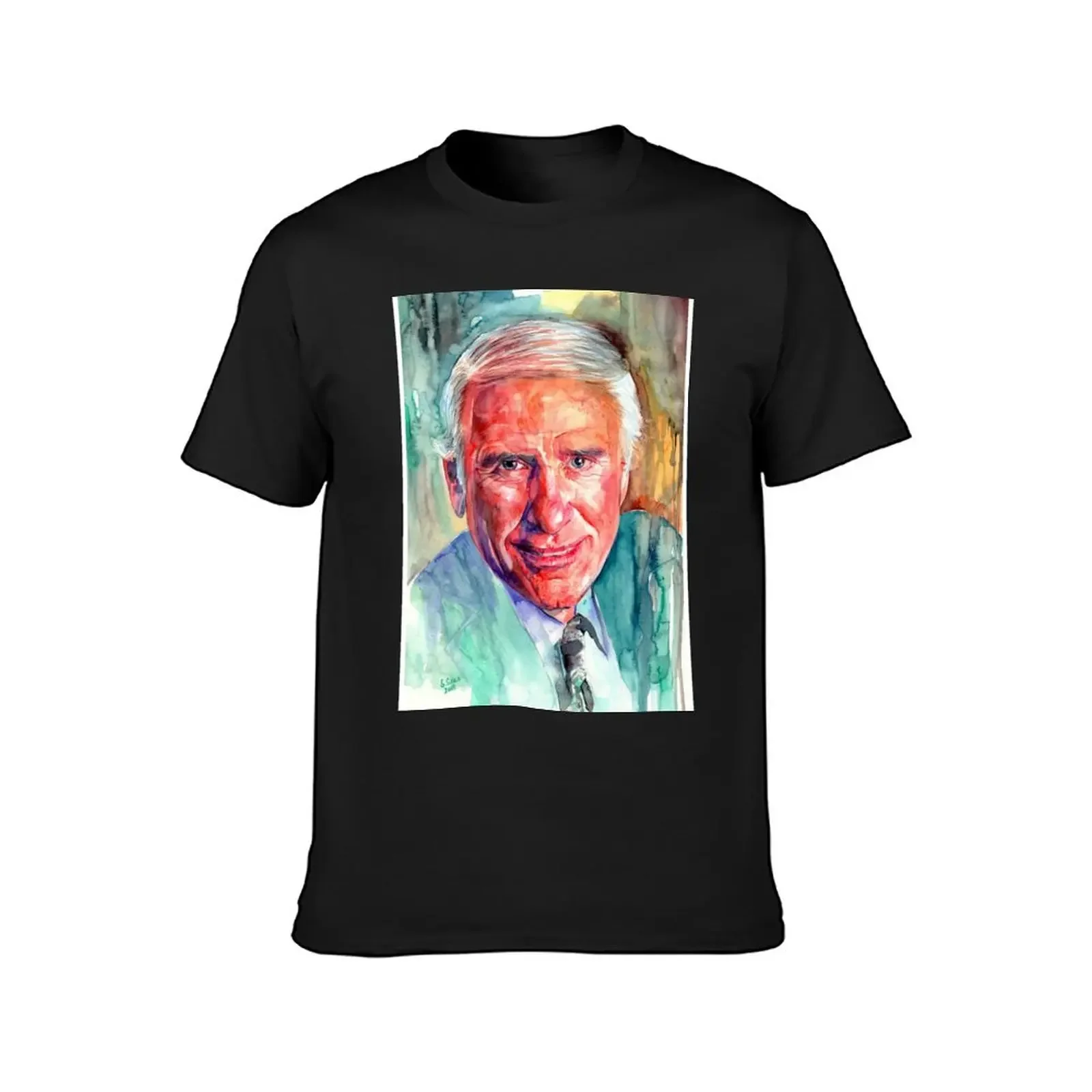 Jim Rohn Portrait T-Shirt street wear vintage t shirts rapper graphic tees T-shirt men