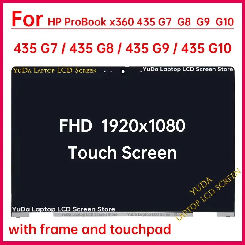 For HP ProBook x360 435 G7 G8 G9 G10 Touch Screen LCD Display Digitizer Assembly Replacement M03426-001 M03425-001 M46290-001