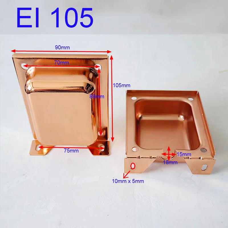 2PCS Transformator Abdeckung EI57/66/76/86/96/105/114/133 Vertikale Ende Glocken Wanten Eisen Schilde Induktor Metall Schutzhüllen – Detail 6