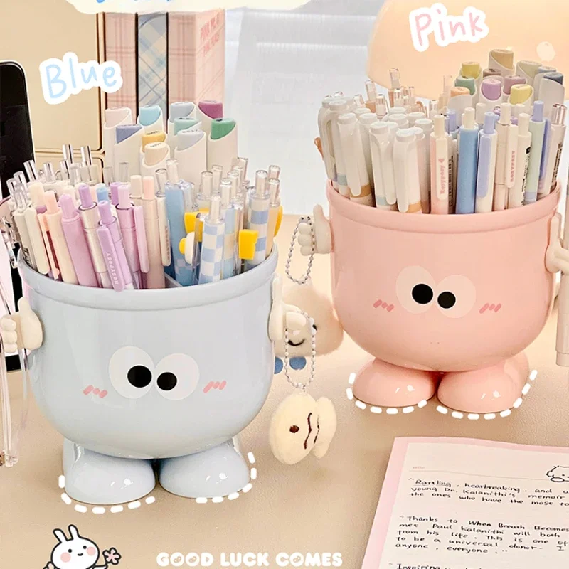 Imagem -06 - Criativo Pen Holder com Gancho Mesa Bonito Papelaria Caixa de Armazenamento Rack Estudante Crianças Meninas Organizador de Mesa Kawaii