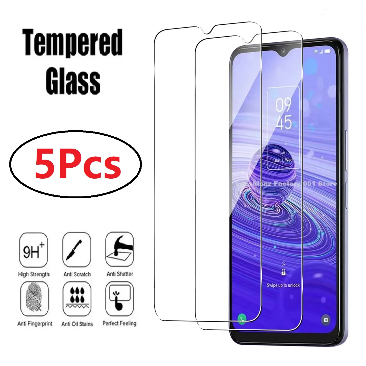 5Pcs Tempered Glass For Xiaomi Redmi Note 8T 8 7 6 Pro Redmi 8 8A 7 7A 6 6A K20 K30 Screen Protector