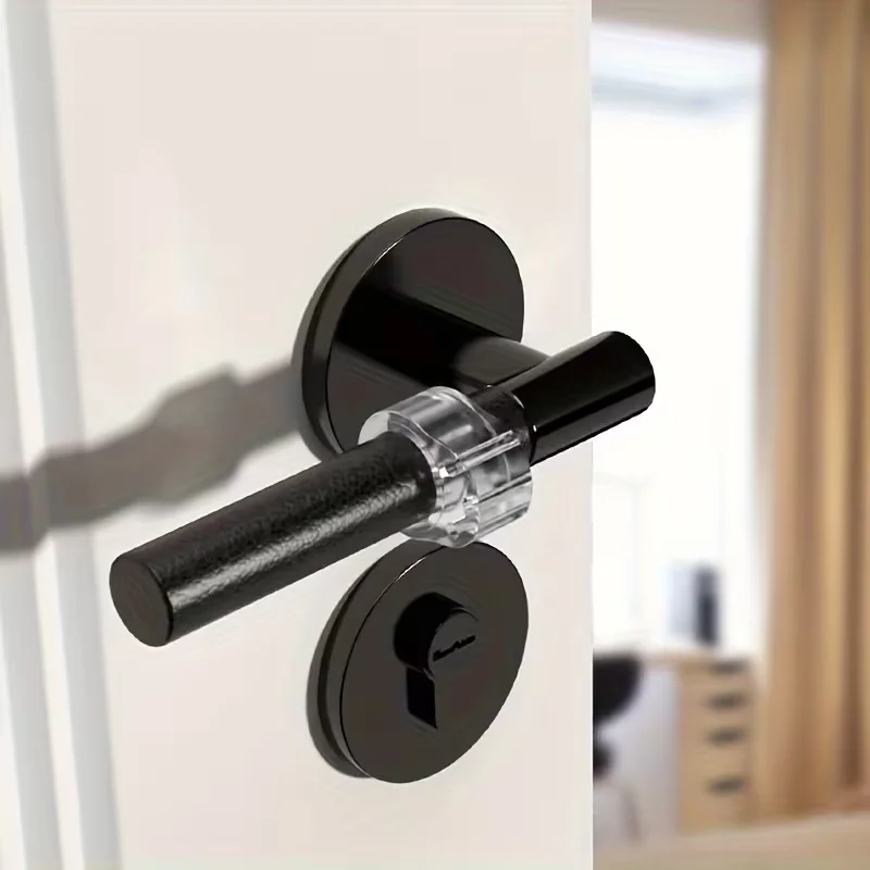 3/5‑Pcs O‑Shaped Door Handle Protector Set, Transparent Anti‑Collision Pads, Rubber Construction, Preventing Damage