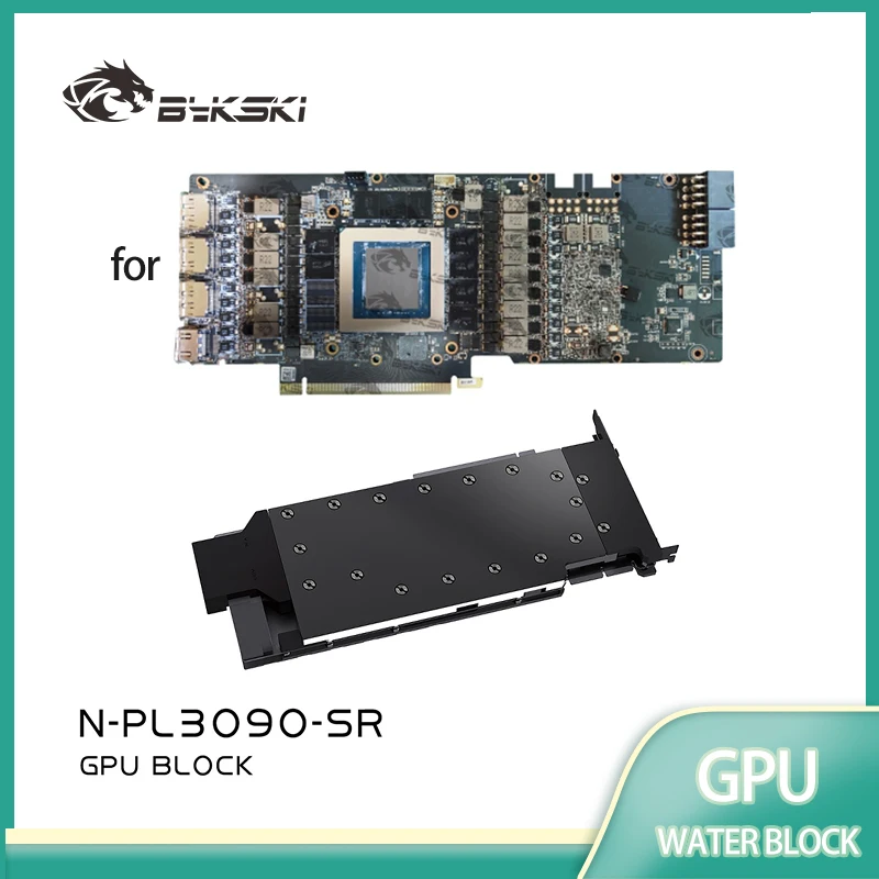 Bykski N-PL3090-SR GPU Water Block for ZOTAC / PELADN RTX 3080 / NVIDIA RTX 3090 Blower Version Video Card / Full Cover Radiator