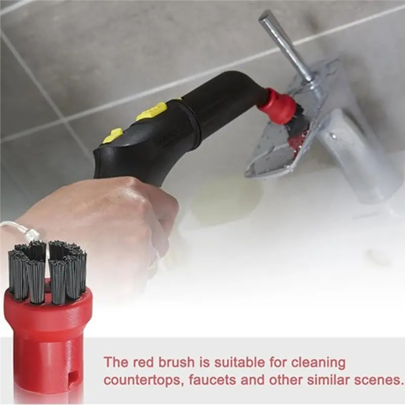 LITE-For Karcher Steam Cleaner Accessories Kit Replacement Parts Round Brushes Hand Nozzle Cloths O-Rings Scraper Multi-Function