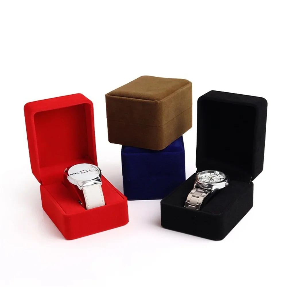 Velvet Watch Box with Rounded Corners