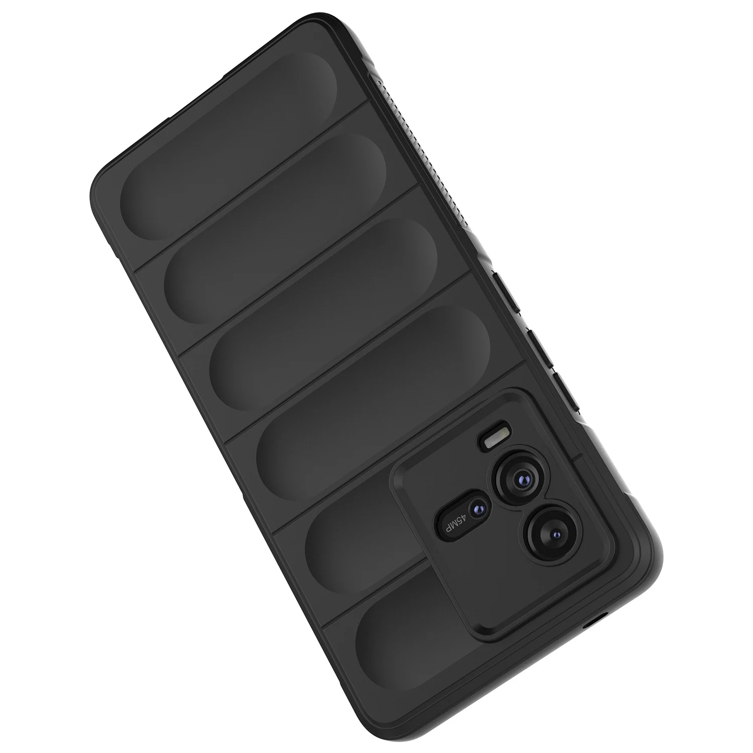 For vivo iQOO 10 5G Rugged Back Drop Protection TPU Case Precise Cutout Anti-Scratch Phone Cover - Black view 4