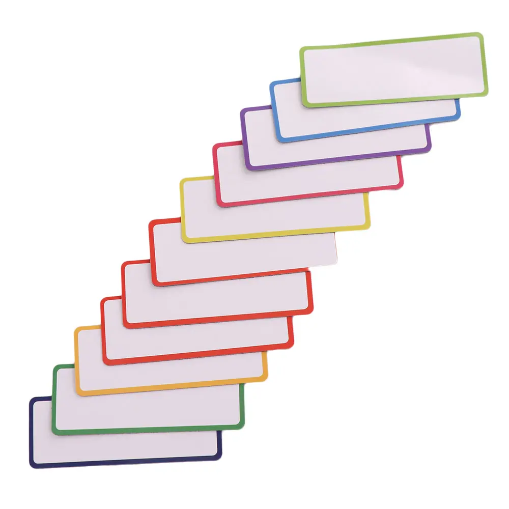 27pcs Durable Erasable Tag Board Square Portable Magnetic Label Whiteboard Nine Colors Convenient