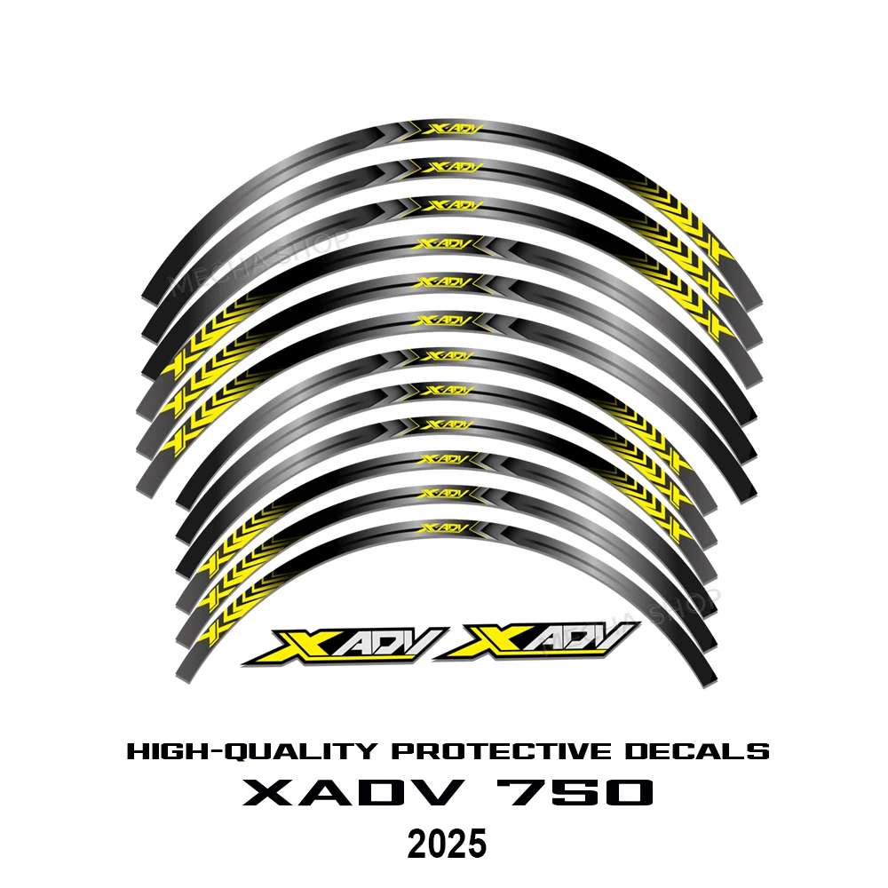 Motorcycle Wheel Sticker 17″15″ Rim Decal Stripe Tape Accessories Waterproof For XADV750 X ADV 750 2025-