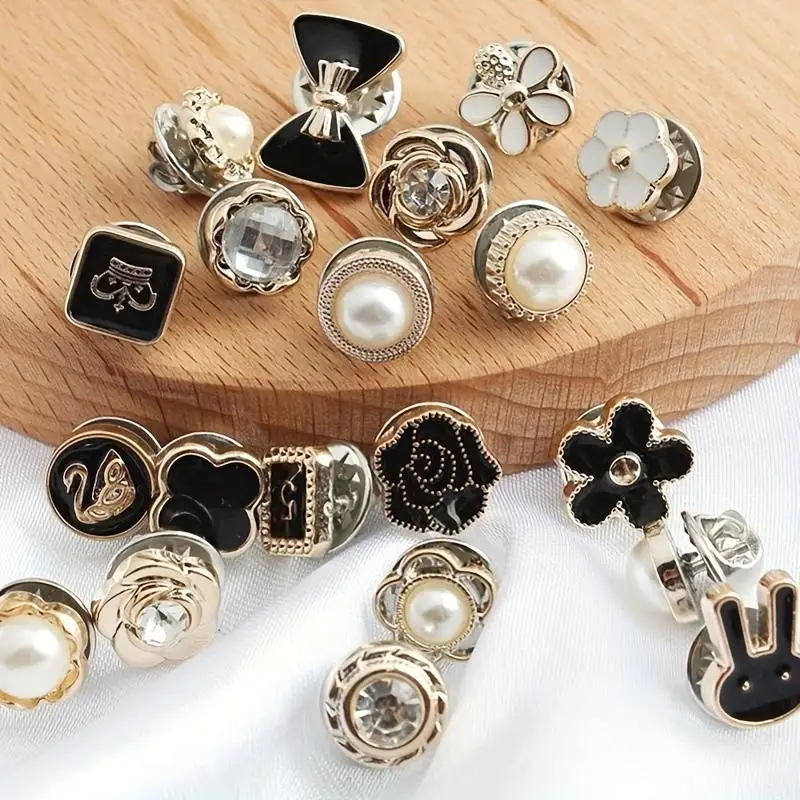 Women's seamless invisible button set, reusable snaps, suitable for shirts and tops, fashion accessories, craft materials