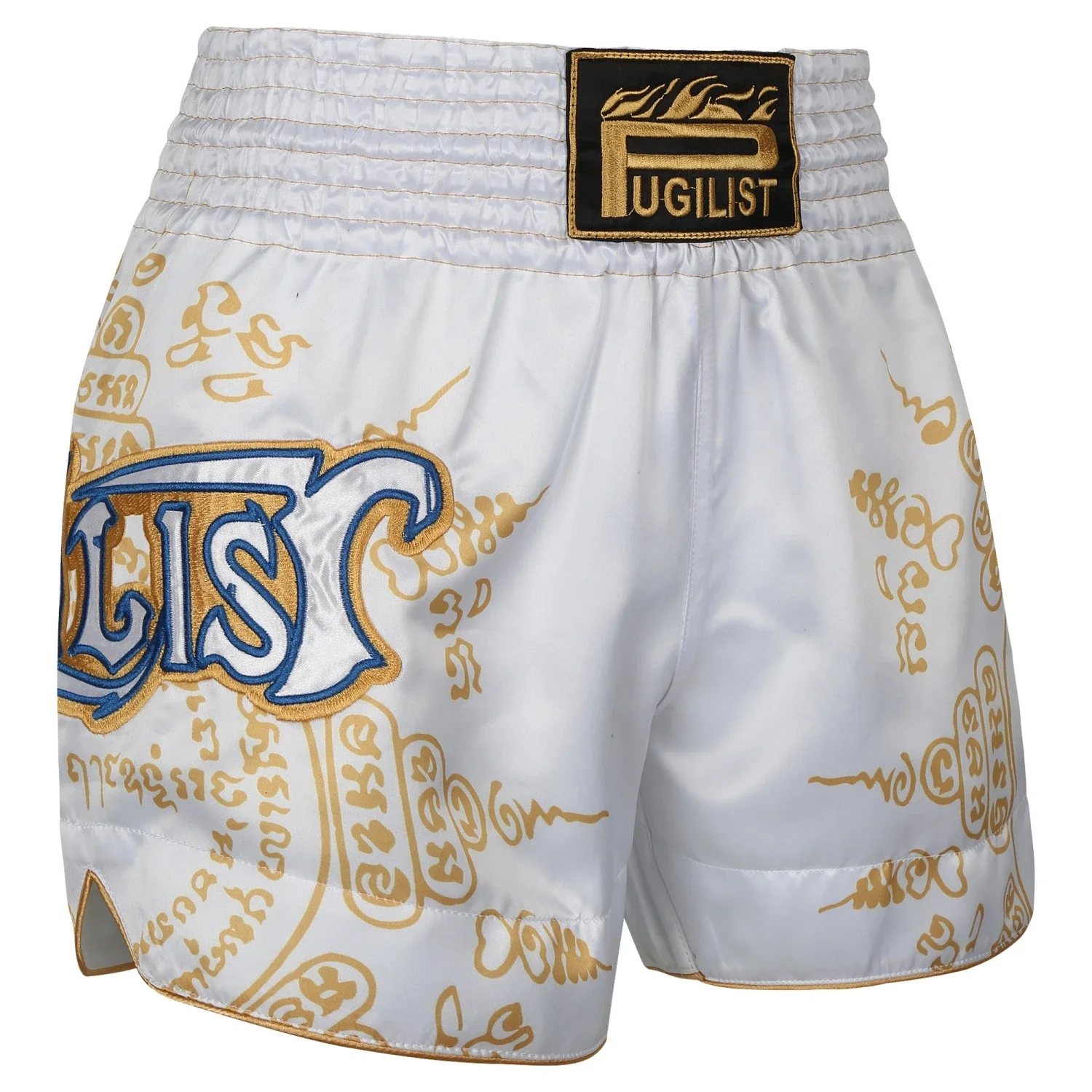 PUGILIST P3 white muay thai shorts boxing fight short sport shorts embroidery quick-dry