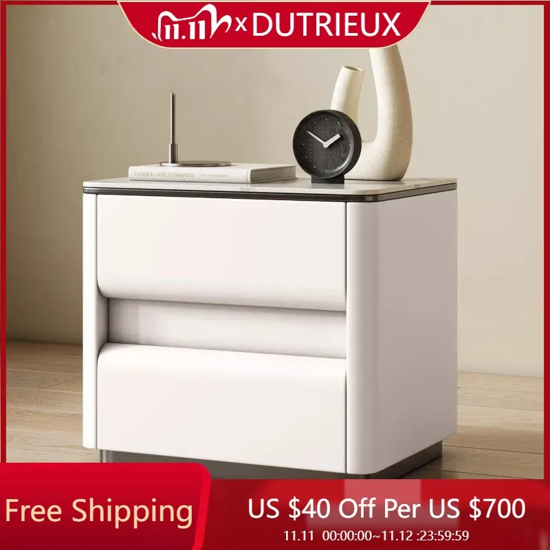 

Accent Minimalist Bedside Table Space Saving Luxury Simple Safe Nightstands Storage Aesthetic Mesa De Cabeceira Home Decoration