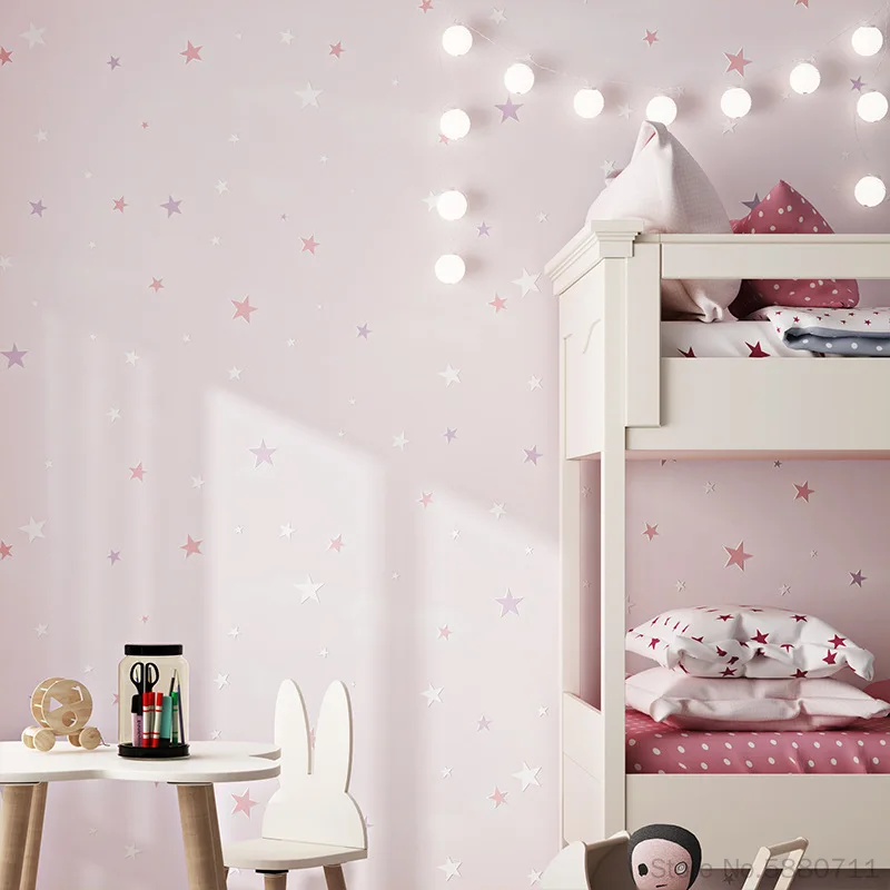 

Hot pink girl star girl self adhesive wallpaper boy girl room self adhesive wallpaper self adhesive wallpaper for bedroom walls