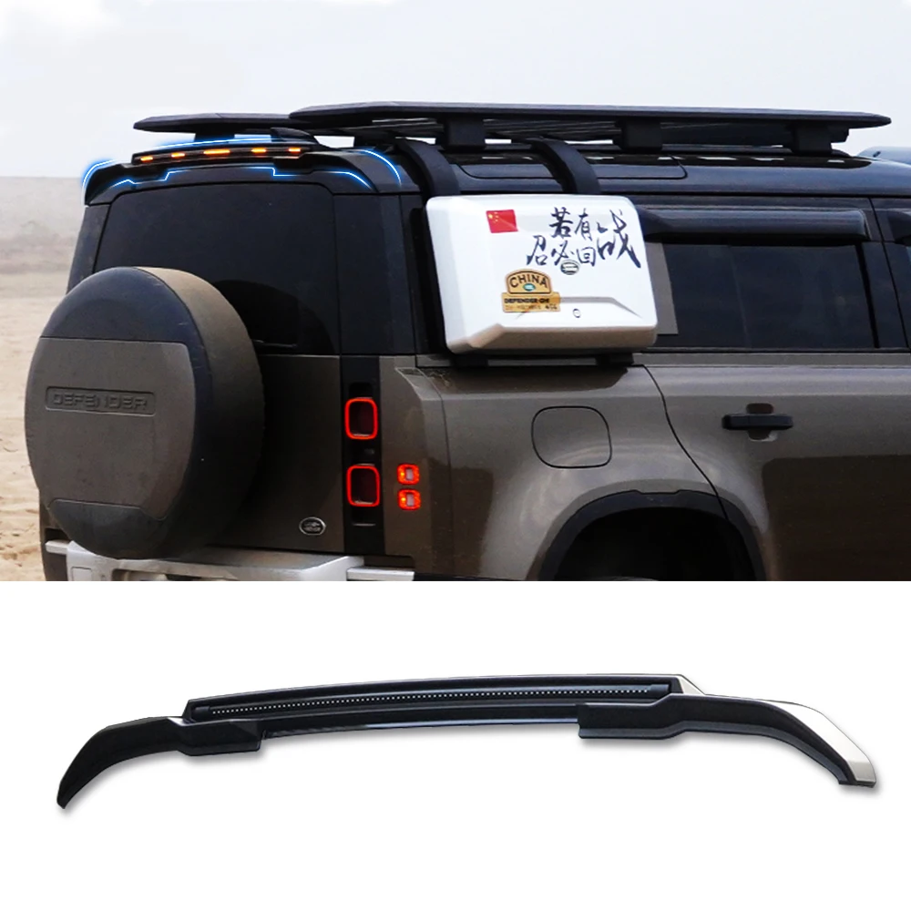 Quality Rear Roof Tail Trunk Spoiler  For Land Rover Defender 2020 Car Wings with Dynamic Led Light