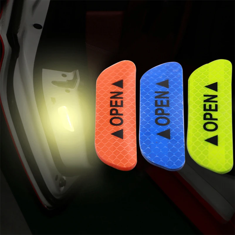 Car Door Reflective Stickers Night Safety Warning Tape Door Stickers Decorative Stickers Car Reflective Strip Car Accessories