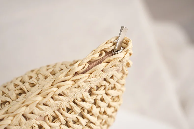 Große Kapazität Papier-Gras-Stroh Gewebte Körbe Quadratische Damen-Handtasche Mehrfarbige Umhängetasche für Frauen – Detail 15