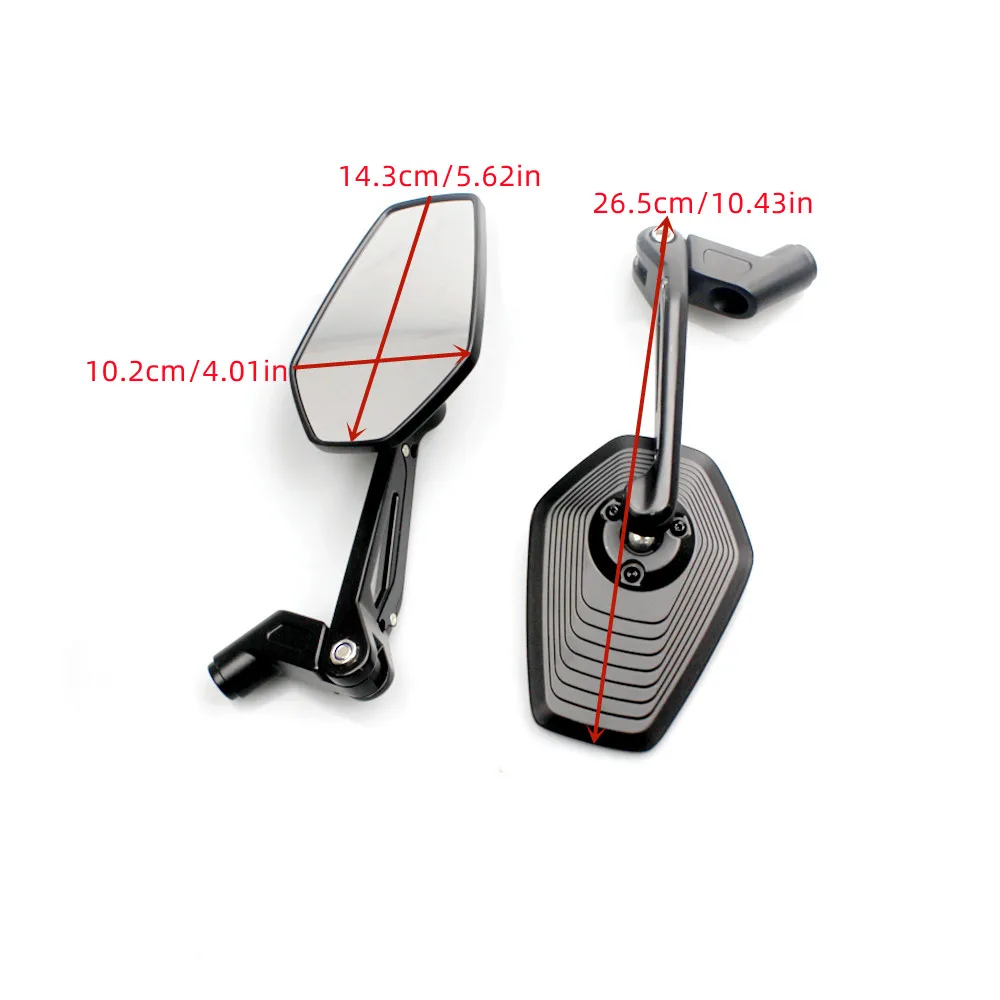 Universal 8mm10mm Rearview Mirror Motorcycle Accessories Side Mirrors Old School For Bobber Touring Dirt bike