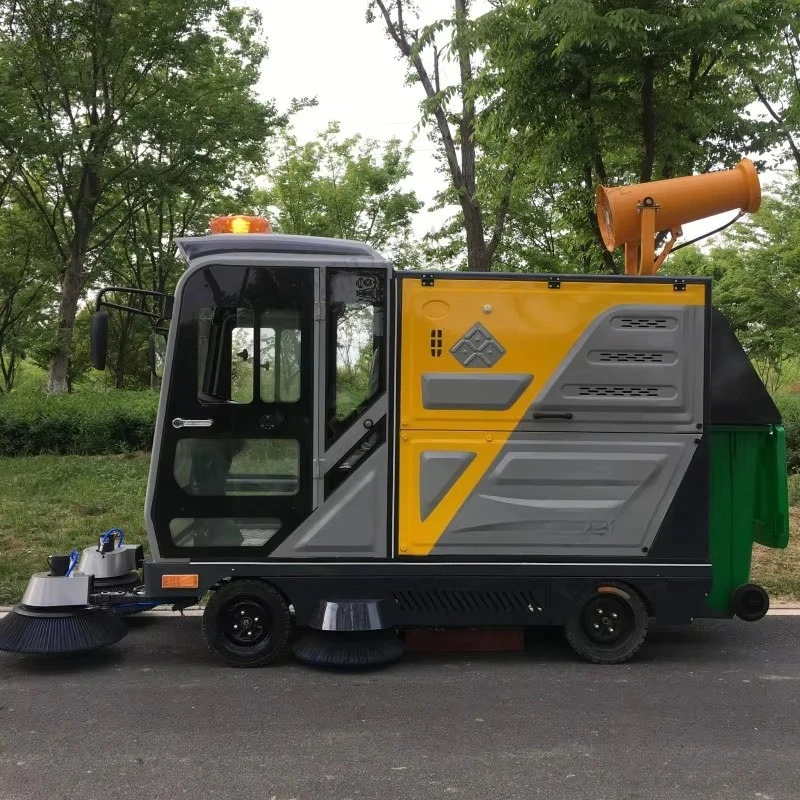 

Electric Four-wheel Sweeper With Large Capacity Dustbin and Water Tank Truck Mounted Road Sweeping Machines